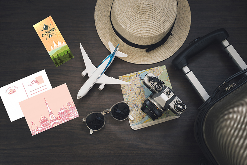 Carte postale, object de vacances, souvenirs, images, découverte